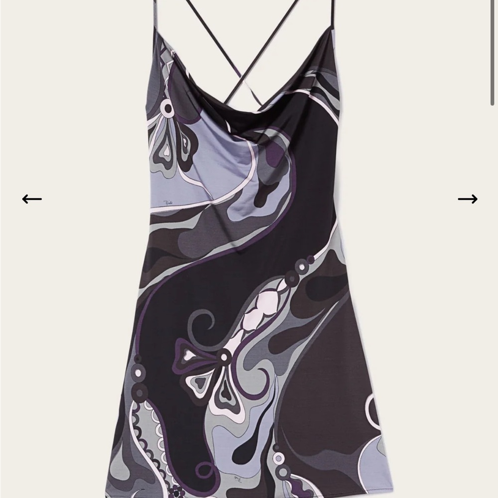 Emilio Pucci Black and Purple Dress